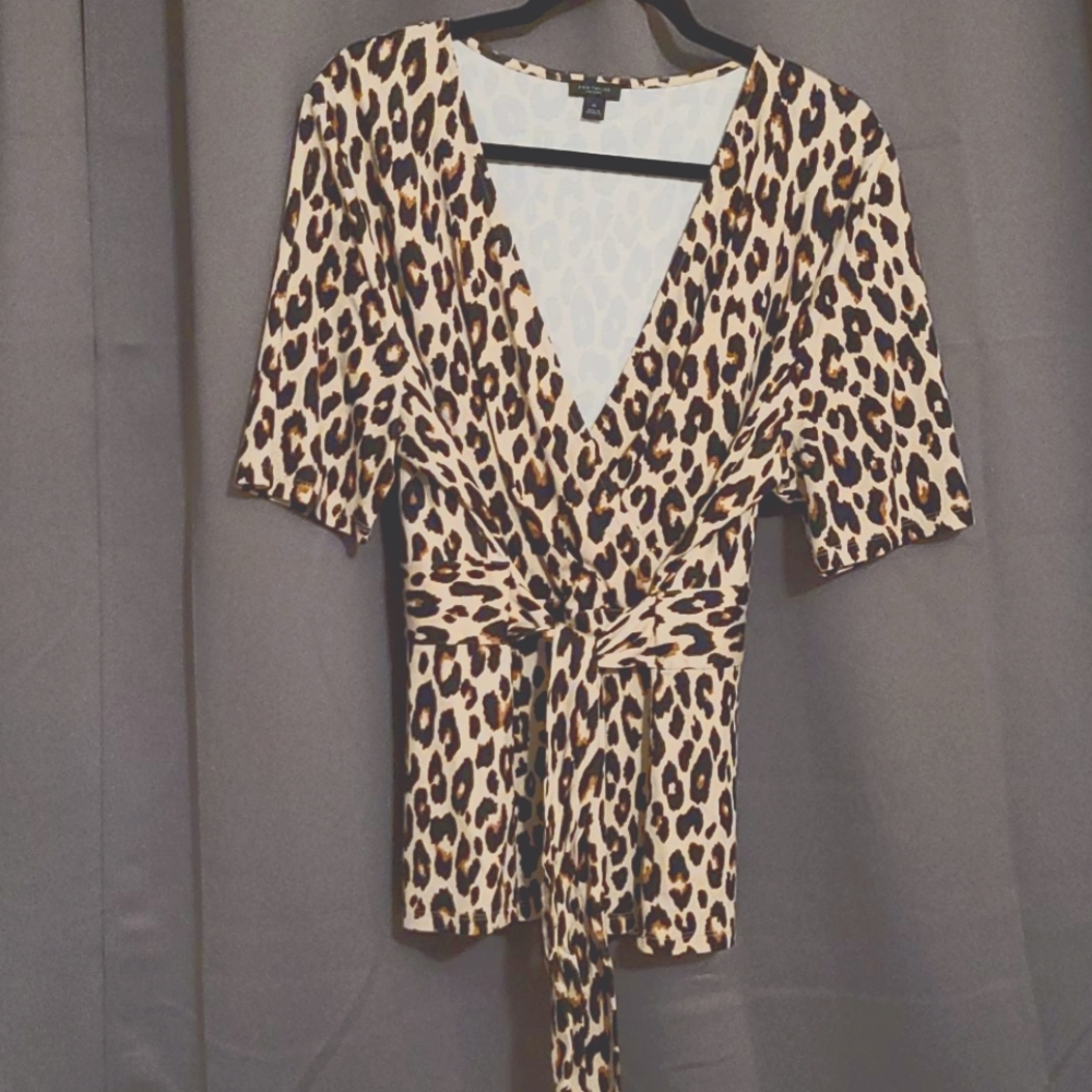 Ann Taylor leopard print blouse
